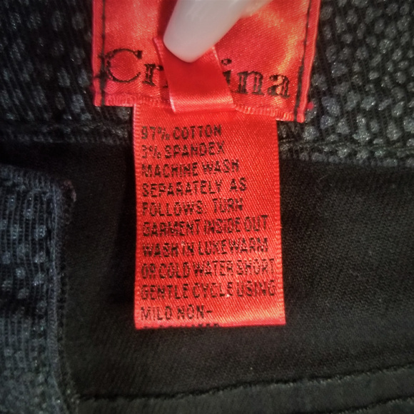 V Christina Black Reptile Print High Waist Flare - Picture 7 of 8